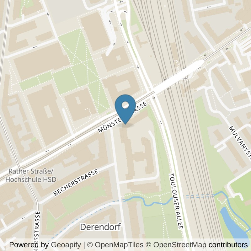 Map: location of FitX Düsseldorf-Münsterstrasse-169 in Düsseldorf