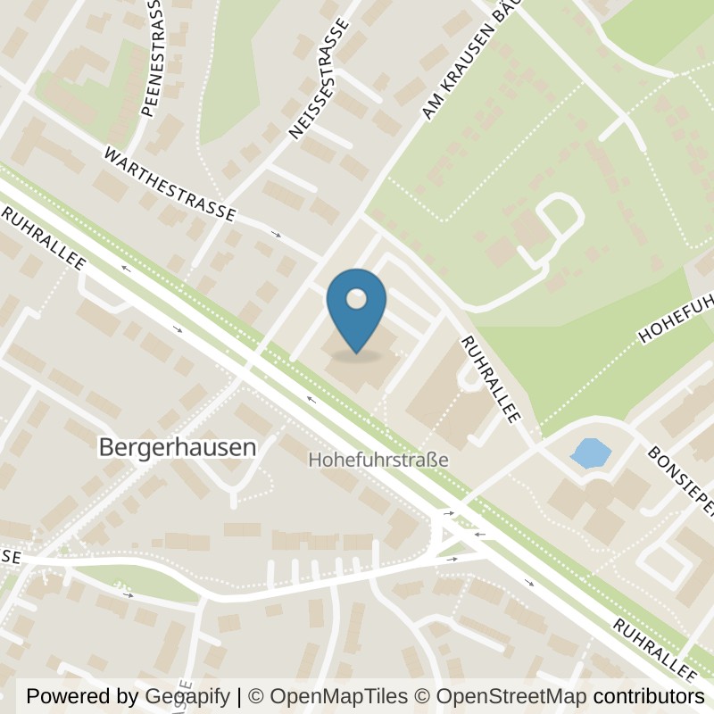 Map: location of FitX Essen-Bergerhausen in Essen
