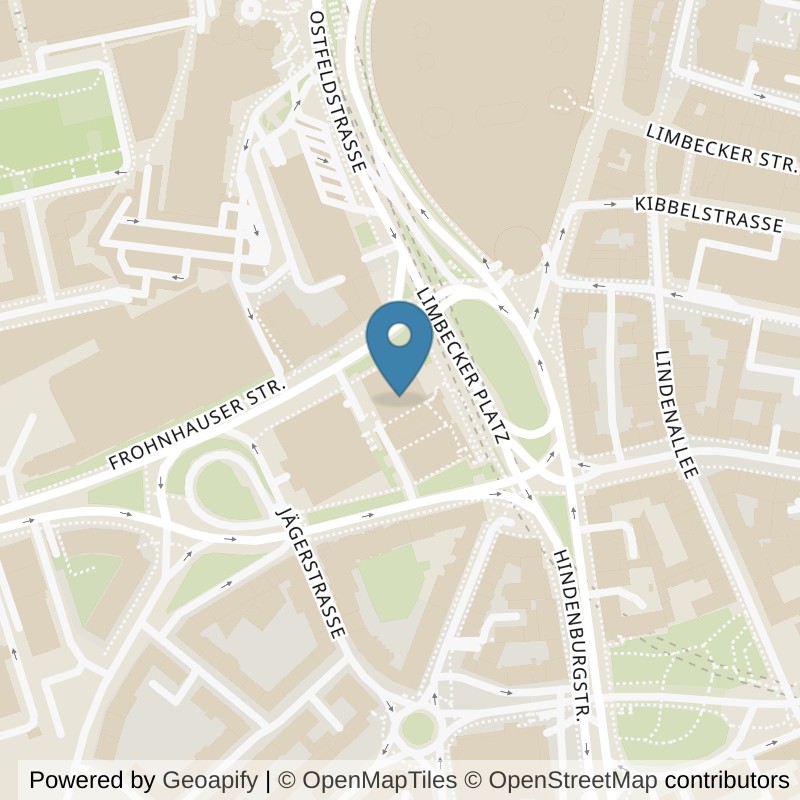 Map: location of FitX Essen-Limbecker Platz in Essen