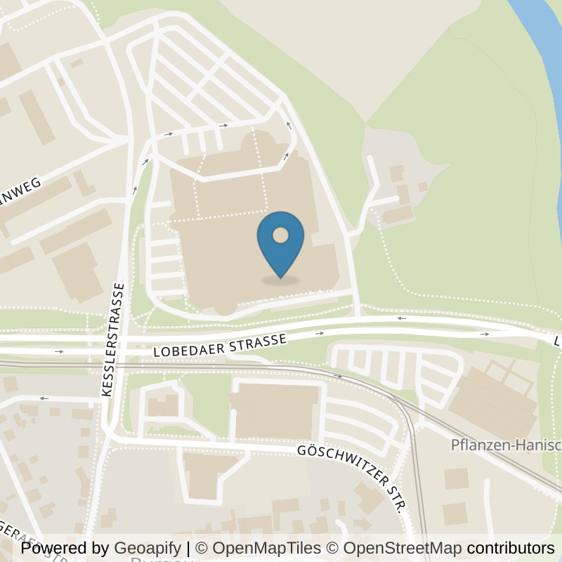 Map: location of FitX Jena-Kesslerstrasse-12 in Jena