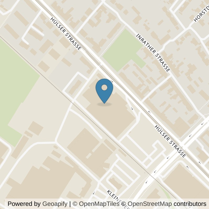 Map: location of FitX Krefeld-Inrath in Krefeld