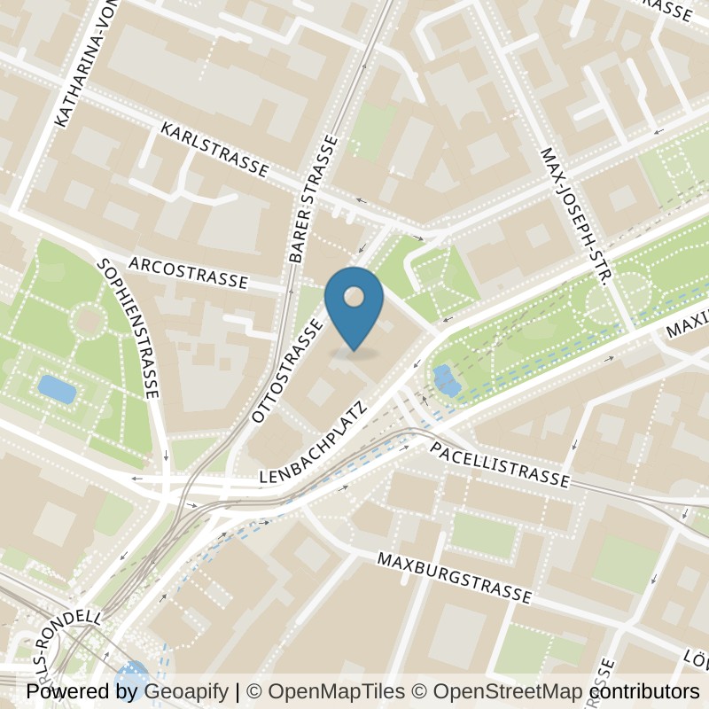 Map: location of FitX München-Lenbachplatz in München