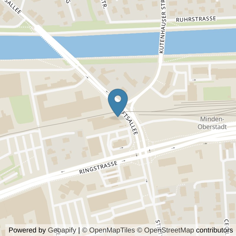 Map: location of FitX Minden-Innenstadt in Minden