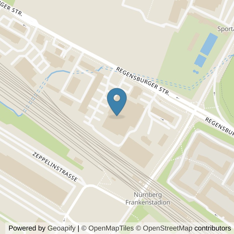Map: location of FitX Nürnberg-Zabo in Nürnberg