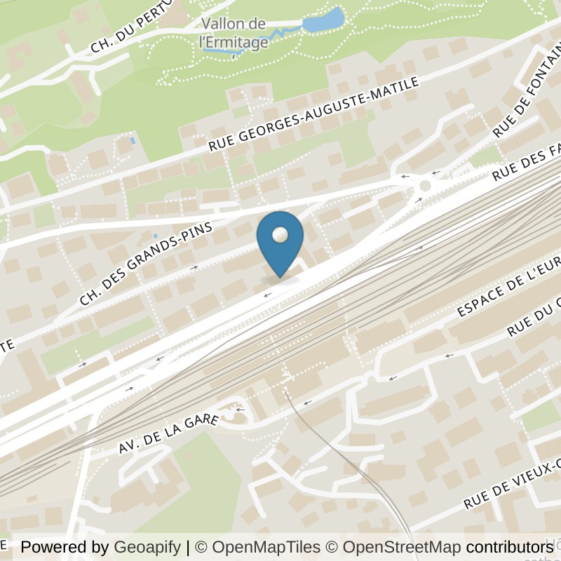 Map: location of FMA Training Center - Neuchâtel in Neuchâtel