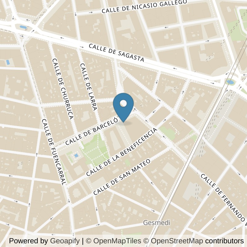 Map: location of Forus Barceló in Madrid