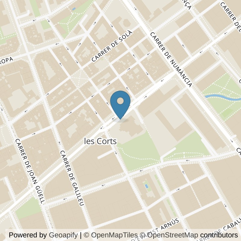 Map: location of Forus Les Corts in Barcelona