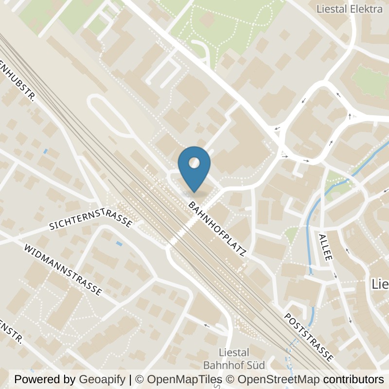 Map: location of Fox Athletes Liestal in Liestal