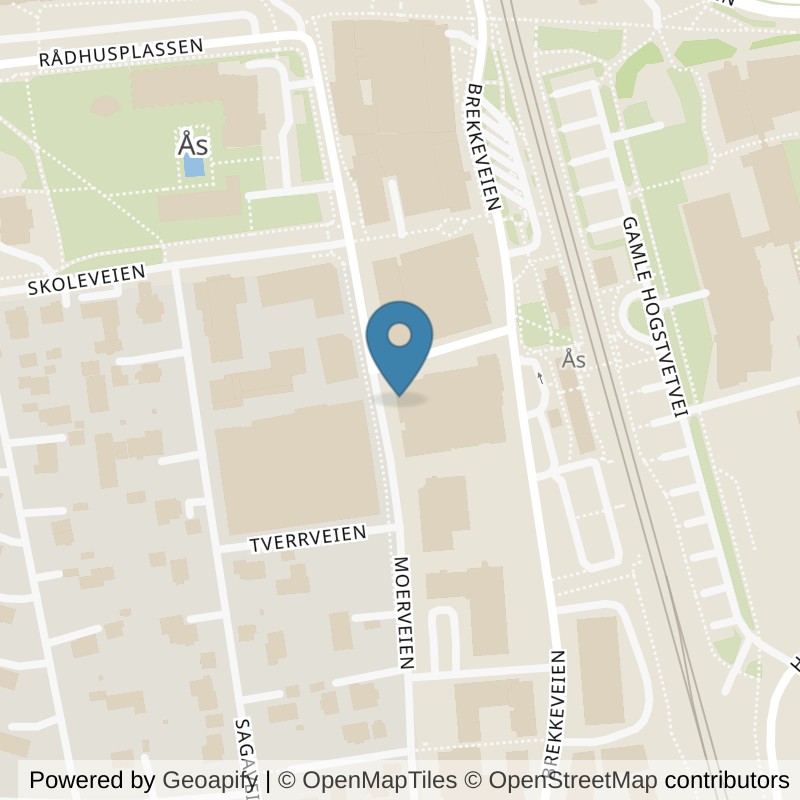 Map: location of Fresh Fitness Ås in Ås