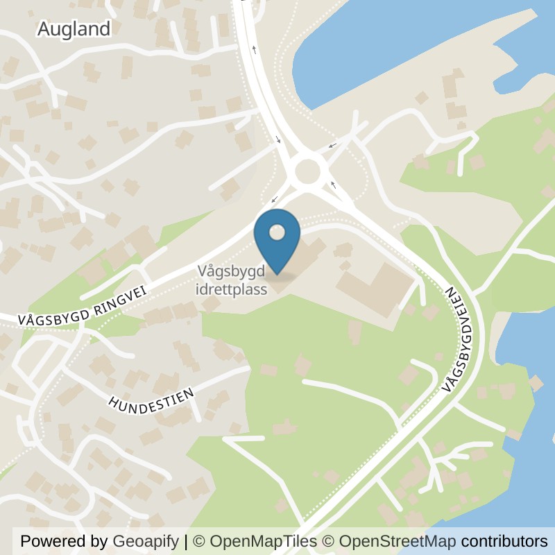 Map: location of Fresh Fitness Vågsbygd Kjos in Kristiansand