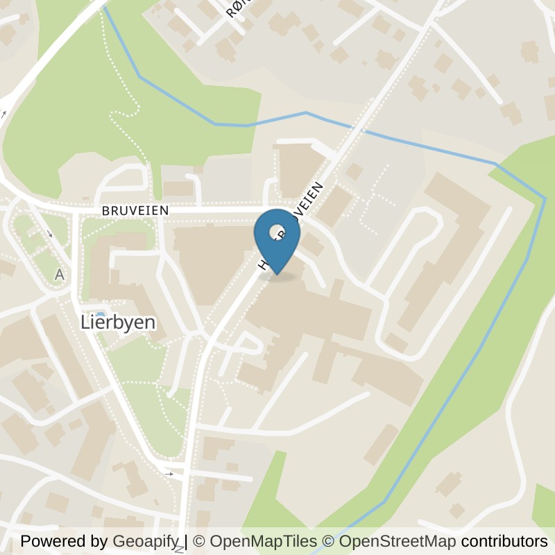 Map: location of Fresh Fitness Lier in Lier