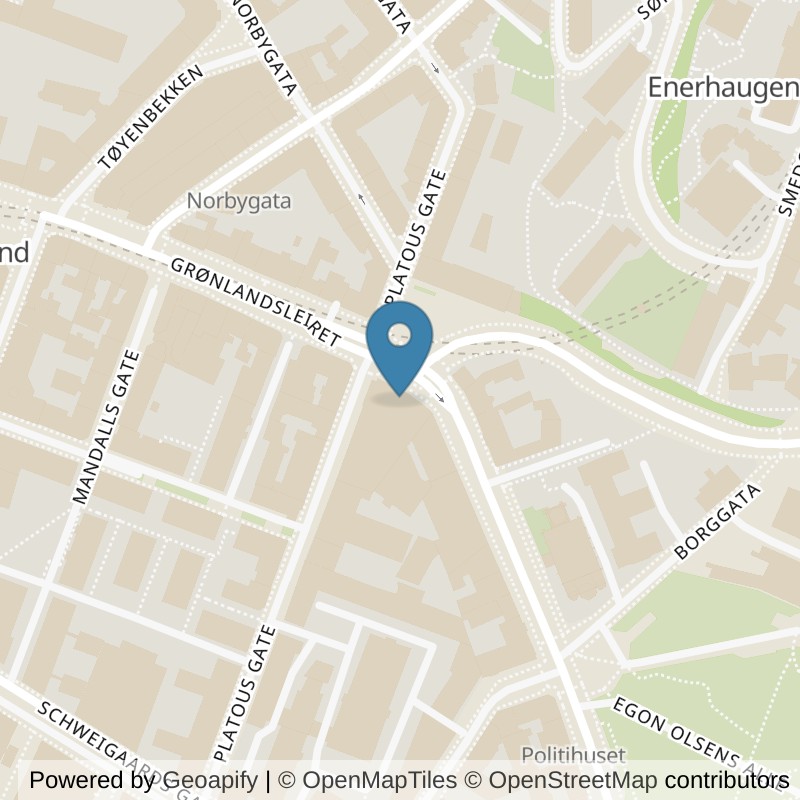 Map: location of Fresh Fitness Grønland in Oslo