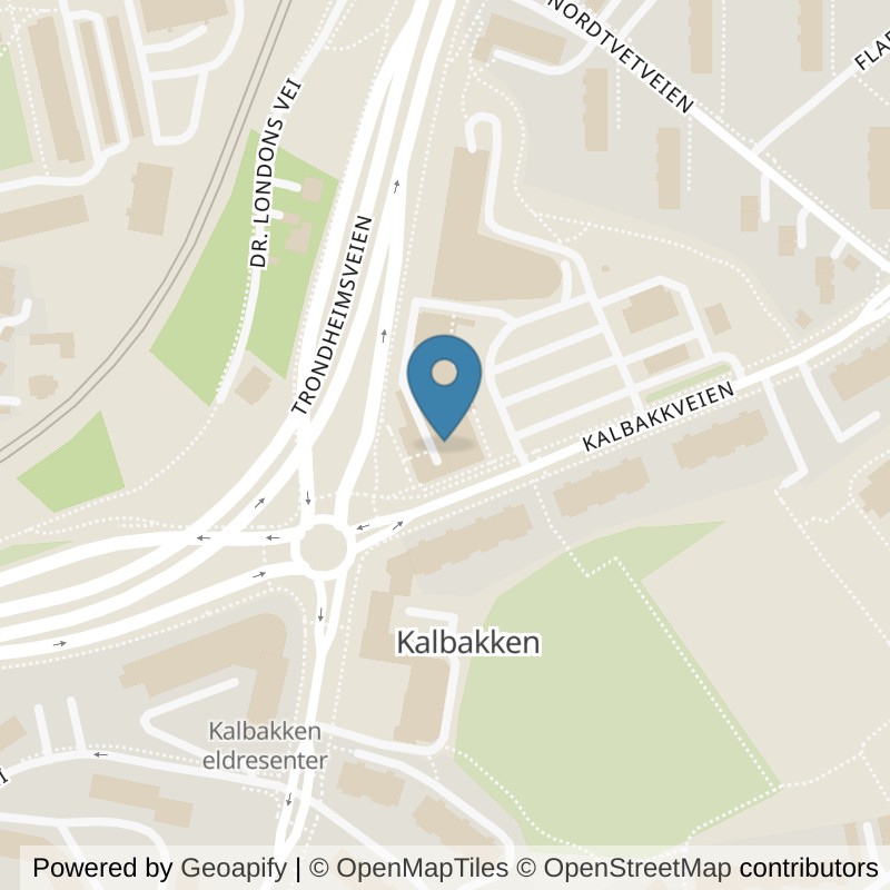 Map: location of Fresh Fitness Kalbakken in Oslo