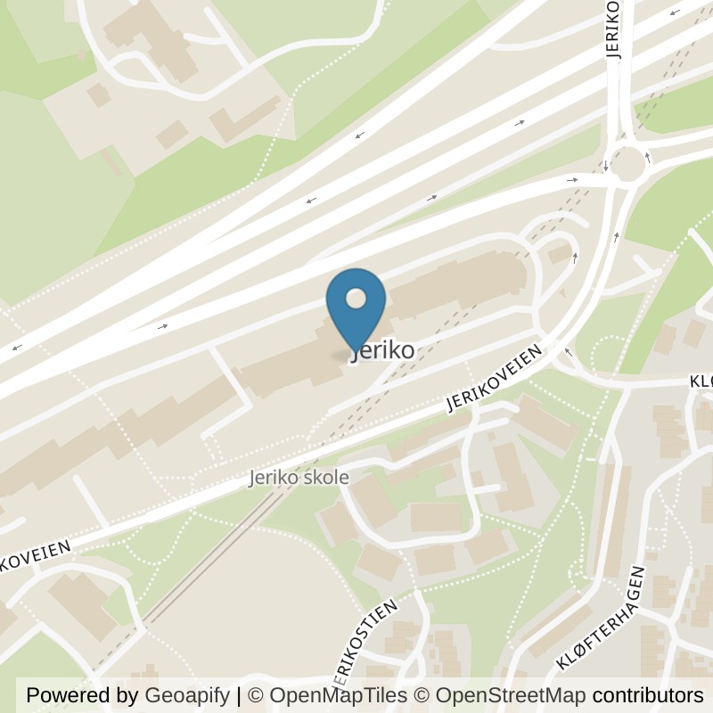 Map: location of Fresh Fitness Lindeberg in Oslo