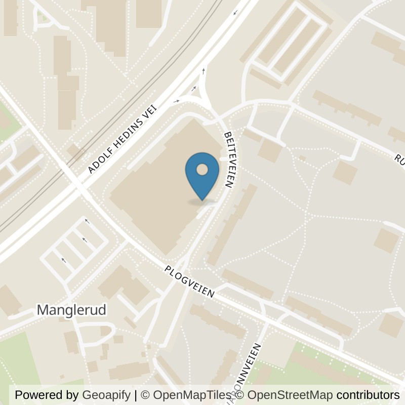 Map: location of Fresh Fitness Manglerud in Oslo
