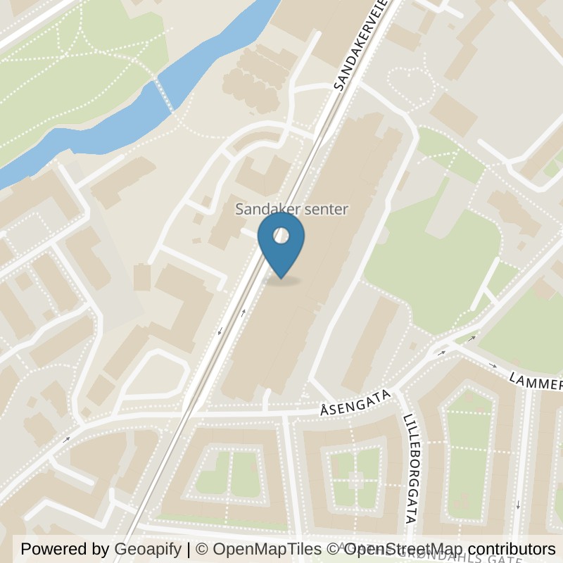 Map: location of Fresh Fitness Sandaker in Oslo