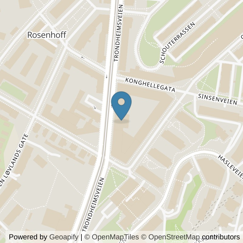 Map: location of Fresh Fitness Sinsen in Oslo