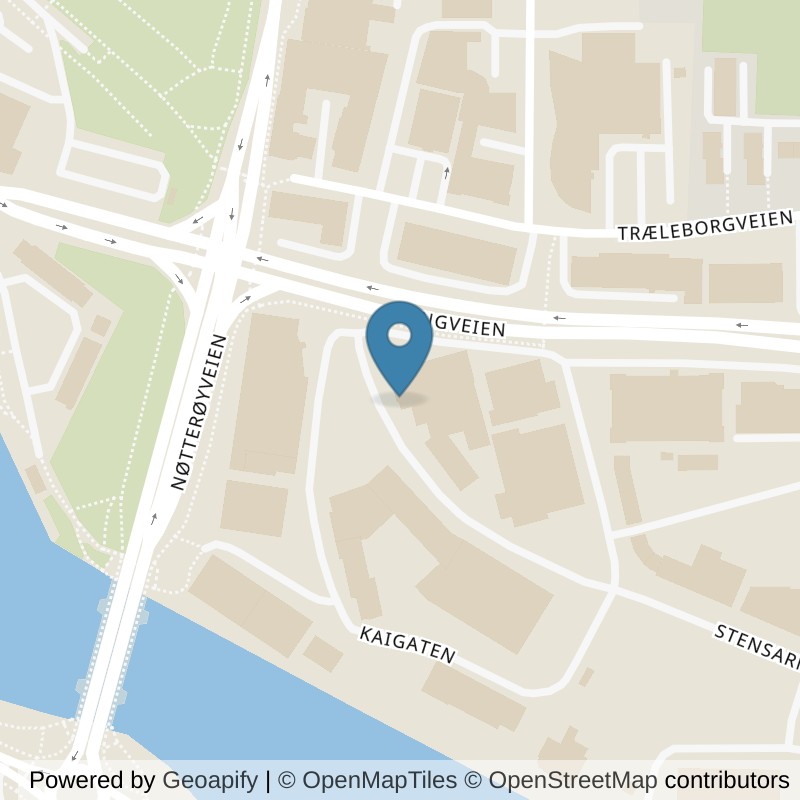 Map: location of Fresh Fitness Tønsberg in Tønsberg