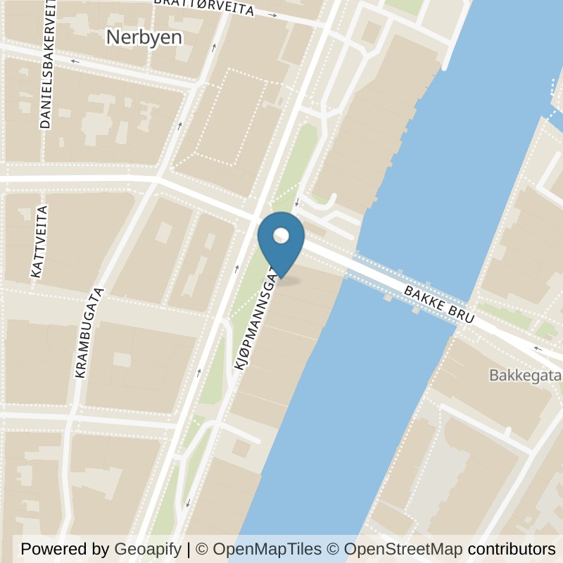 Map: location of Fresh Fitness Trondheim Sentrum in Trondheim