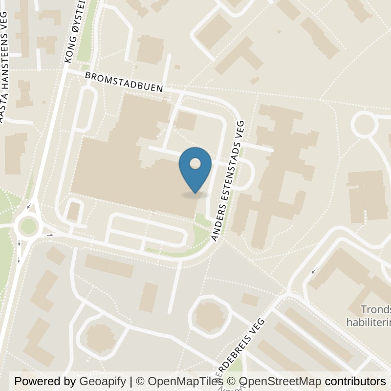 Map: location of Fresh Fitness Valentinlyst in Trondheim