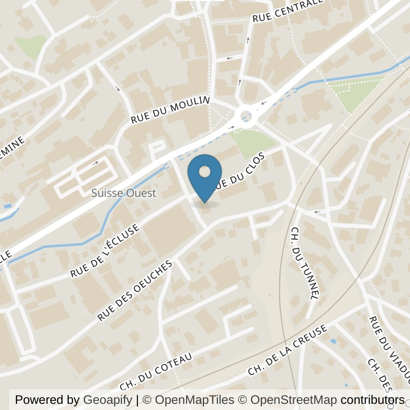 Map: location of Go Gym in Moutier