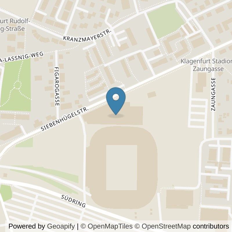 Map: location of #GOALS der Fitnesskursraum in Klagenfurt am Wörthersee