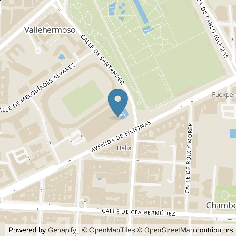 Map: location of GO fit GOfit Vallehermoso in Madrid