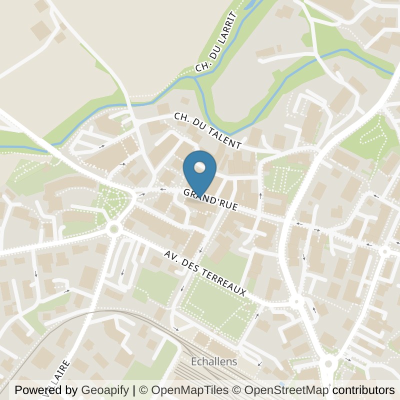 Map: location of Gold Gym Fitness Echallens in Echallens