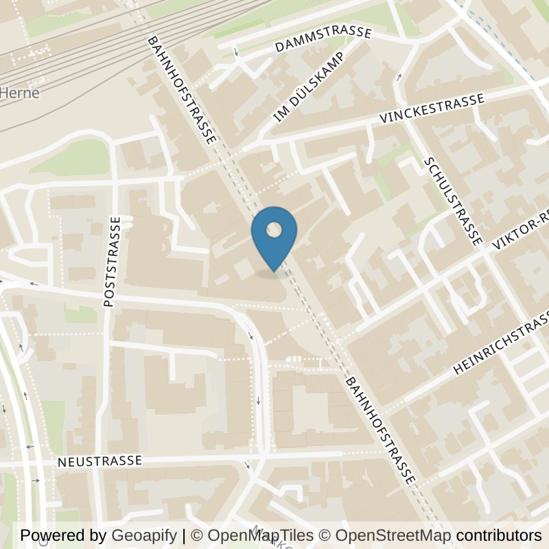 Map: location of Gold's Gym Fitnessstudio Herne in Herne