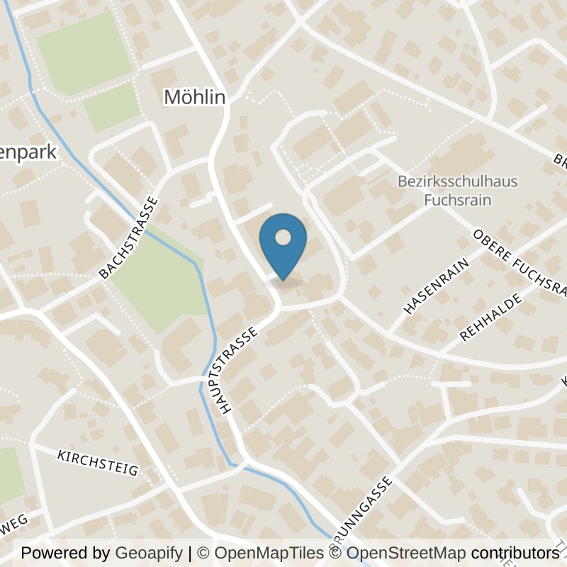 Map: location of Gruppenkurse — Sara Pautz in Möhlin