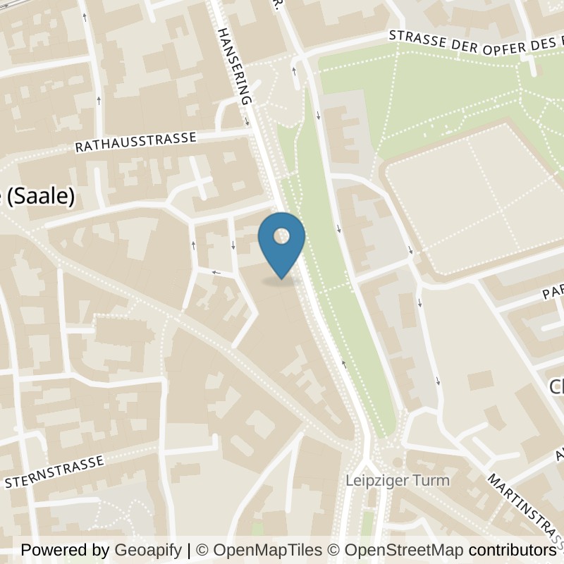 Map: location of GYM10 Halle (Saale) Mitte in Halle (Saale)
