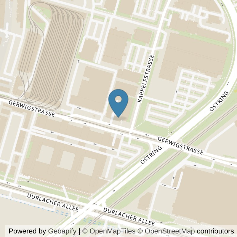 Map: location of gym10-karlsruhe-oststadt in Karlsruhe