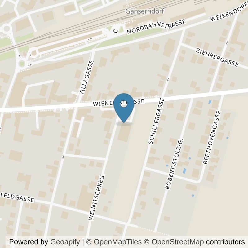 Map: location of Gymnastics Center in Gänserndorf