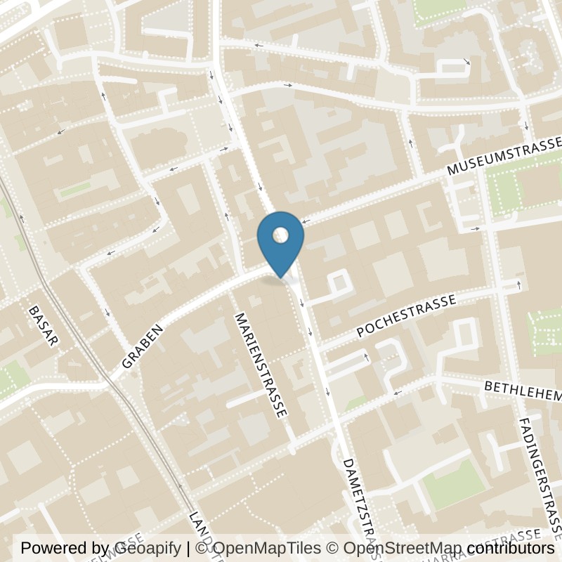 Map: location of HappyFit Linz Zentrum in Linz
