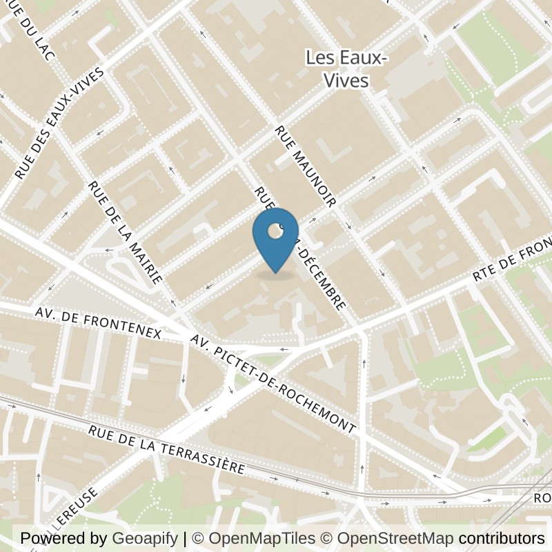 Map: location of Harmony Fitness - Eaux-Vives (GE) in Genève