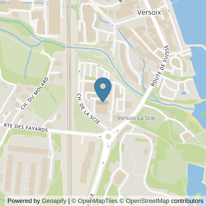 Map: location of Harmony Fitness - Versoix (GE) in Versoix