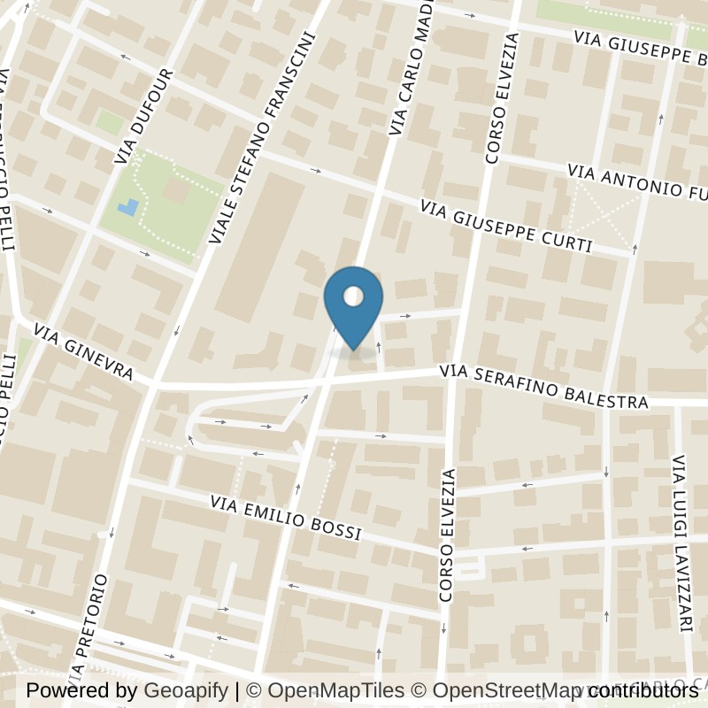 Map: location of Health Park in Lugano