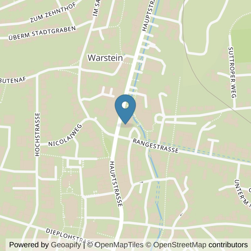 Map: location of High Class Fitness Warstein in Warstein
