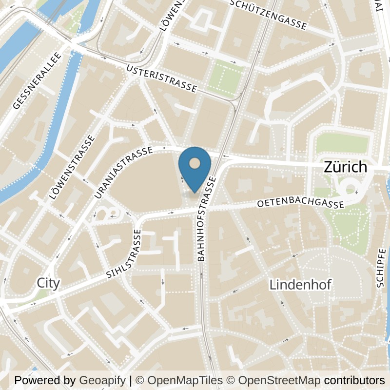 Map: location of Holmes Place Zürich City Jelmoli in Zürich