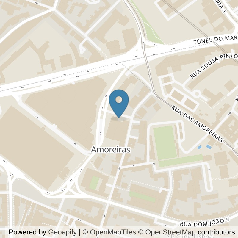 Map: location of Holmes Place Amoreiras in Lisboa