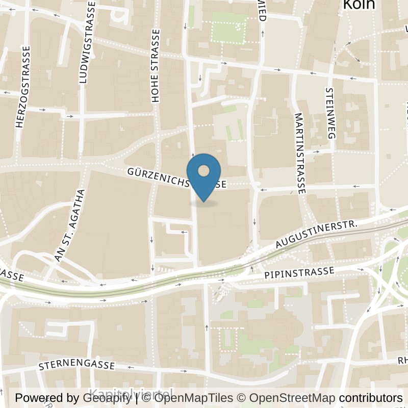 Map: location of Holmes-Place-Köln-Am-Gürzenich in Köln