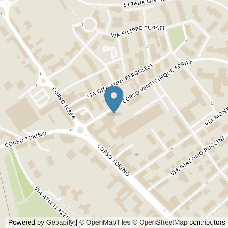 Map: location of ICON Palestre Asti in Asti
