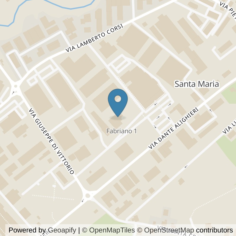 Map: location of ICON Palestre Fabriano in Fabriano