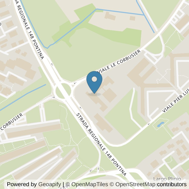 Map: location of ICON Palestre Latina Le Corbusier in Latina