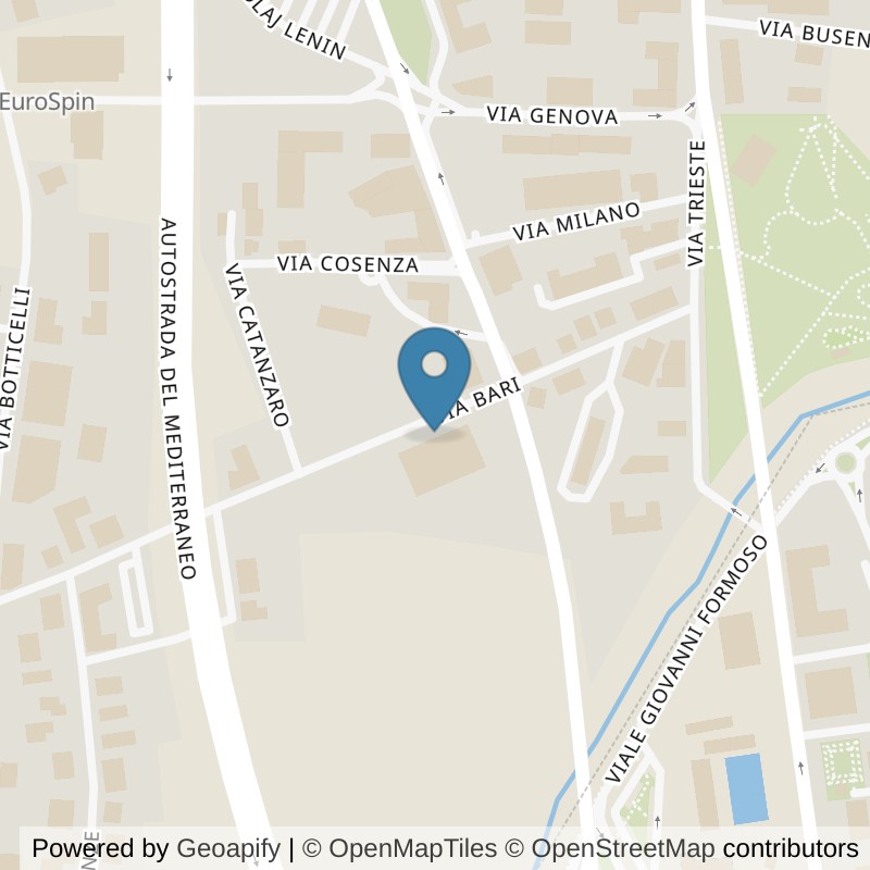 Map: location of ICON Palestre Rende in Roges