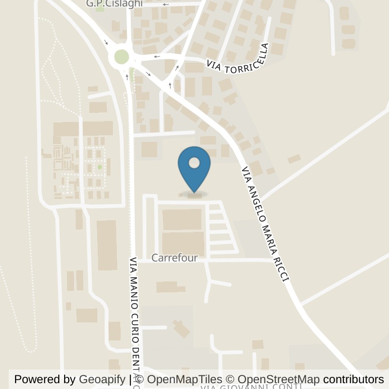 Map: location of ICON Palestre Rieti in Rieti