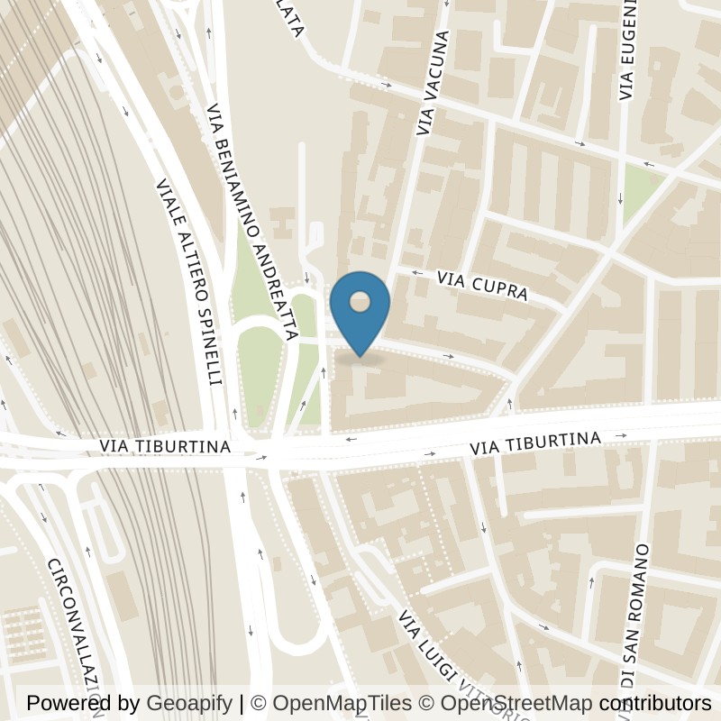 Map: location of ICON Palestre Roma Tiburtina in Roma