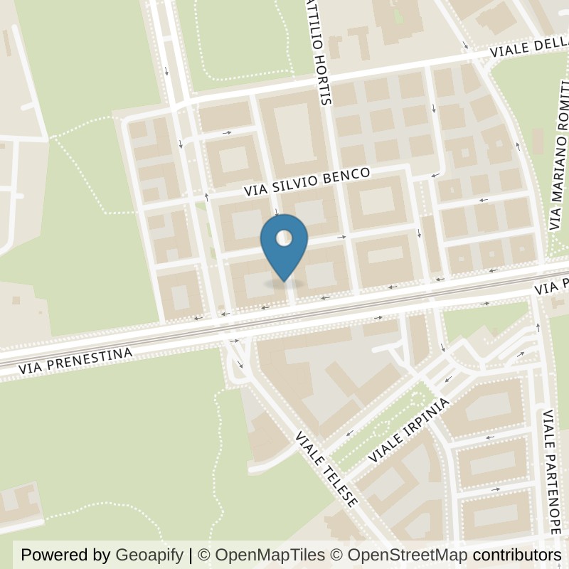 Map: location of ICON Palestre Roma Prenestina in Roma
