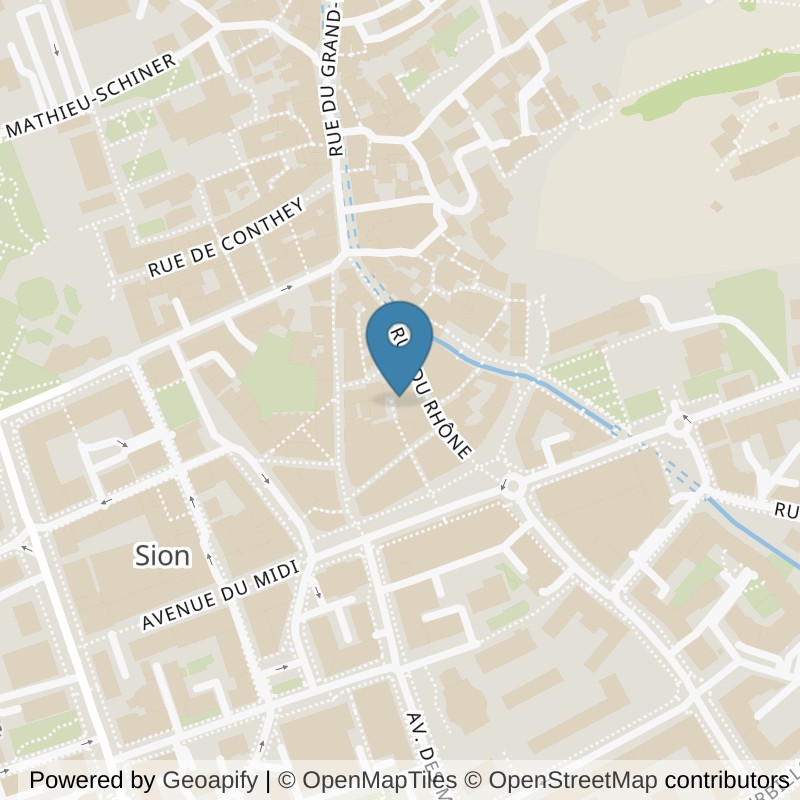Map: location of Iconic Fitness Sion in Sion