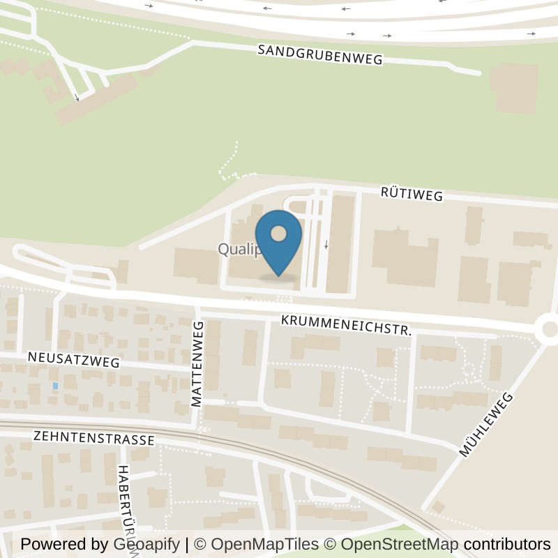 Map: location of InForm Fitnessclub AG in Pratteln